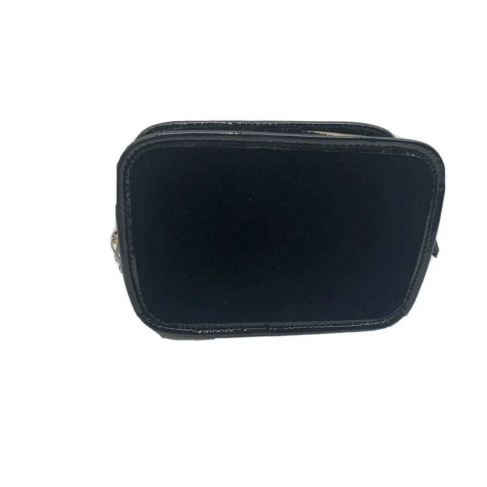 Kendall‎ Kylie Black Velvet Cosmetic Bag Pouch Gold Zipper Crossbody Strap NEW